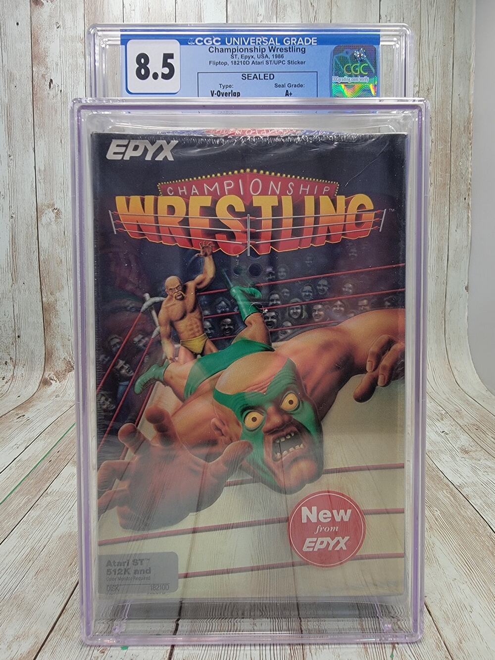 Epyx Championship Wrestling Atari ST Computer Game CGC 8.5